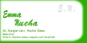 emma mucha business card